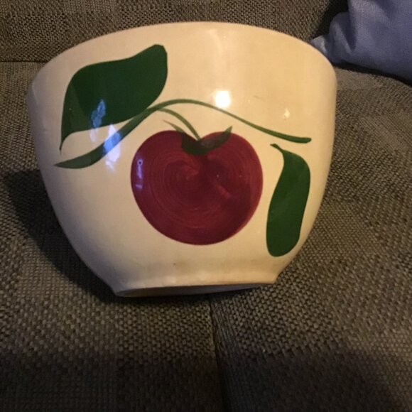 Vintage Watt Pottery Apple Bowl - Antique Watt #04 Bowl - Kitchen Primitive - Picture 6 of 6